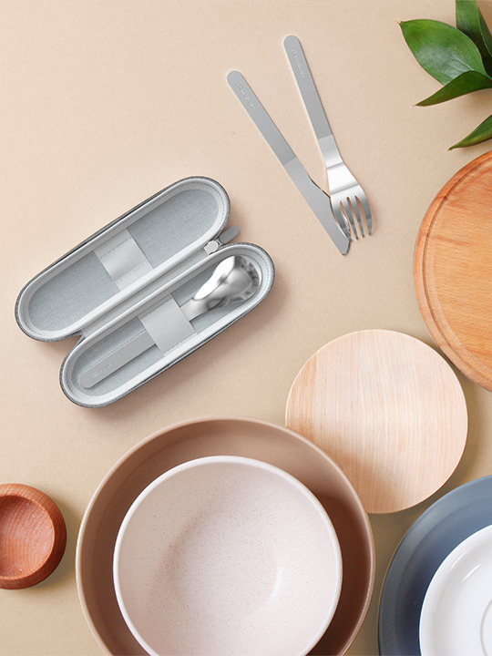 Monbento® Slim Nest and Peugeot cutlery set