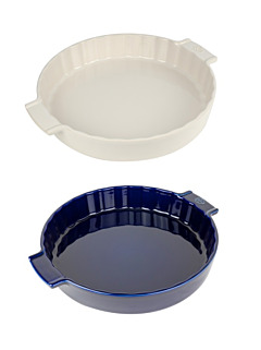 Pack Specialty Ceramic Bakers, Ecru and Blue - Peugeot Saveurs
