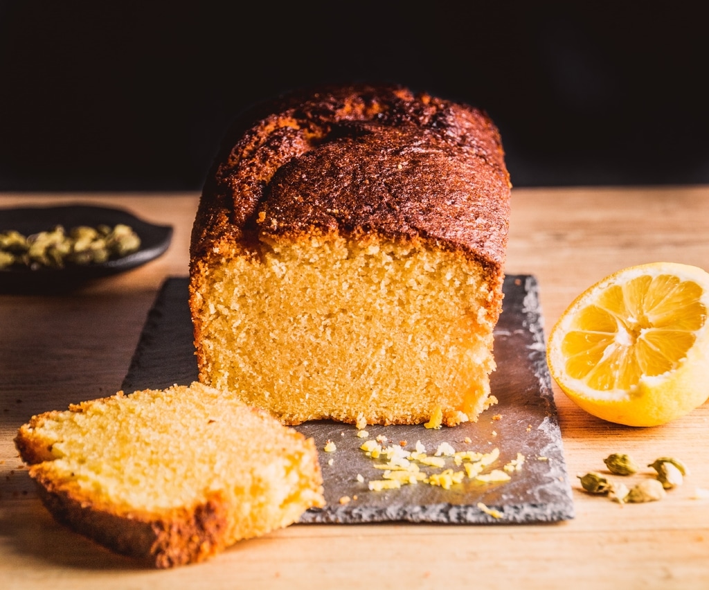 Lemon cardamom cake