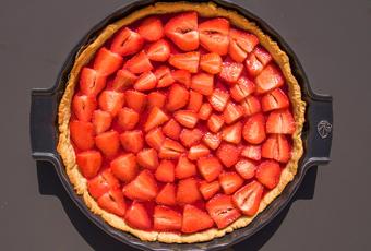 Easy Healthy Strawberry Tart, Vegan, without refined sugar or butter