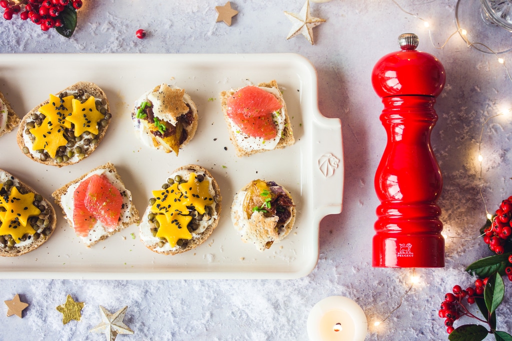 Petit fours with peppers