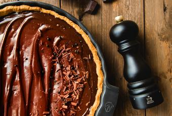 Chocolate and pepper tart