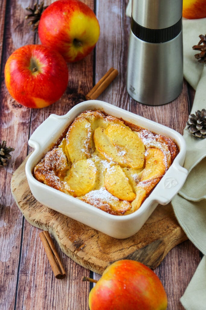 Light apple and cinnamon clafoutis