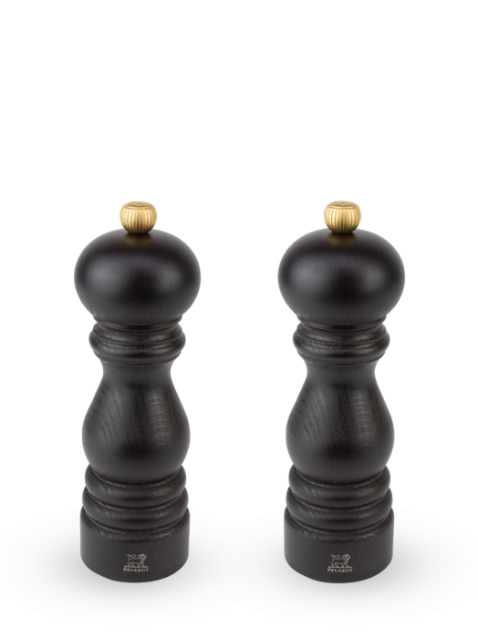 Paris Salt and pepper mill set in chocolate, 18cm Peugeot Saveurs