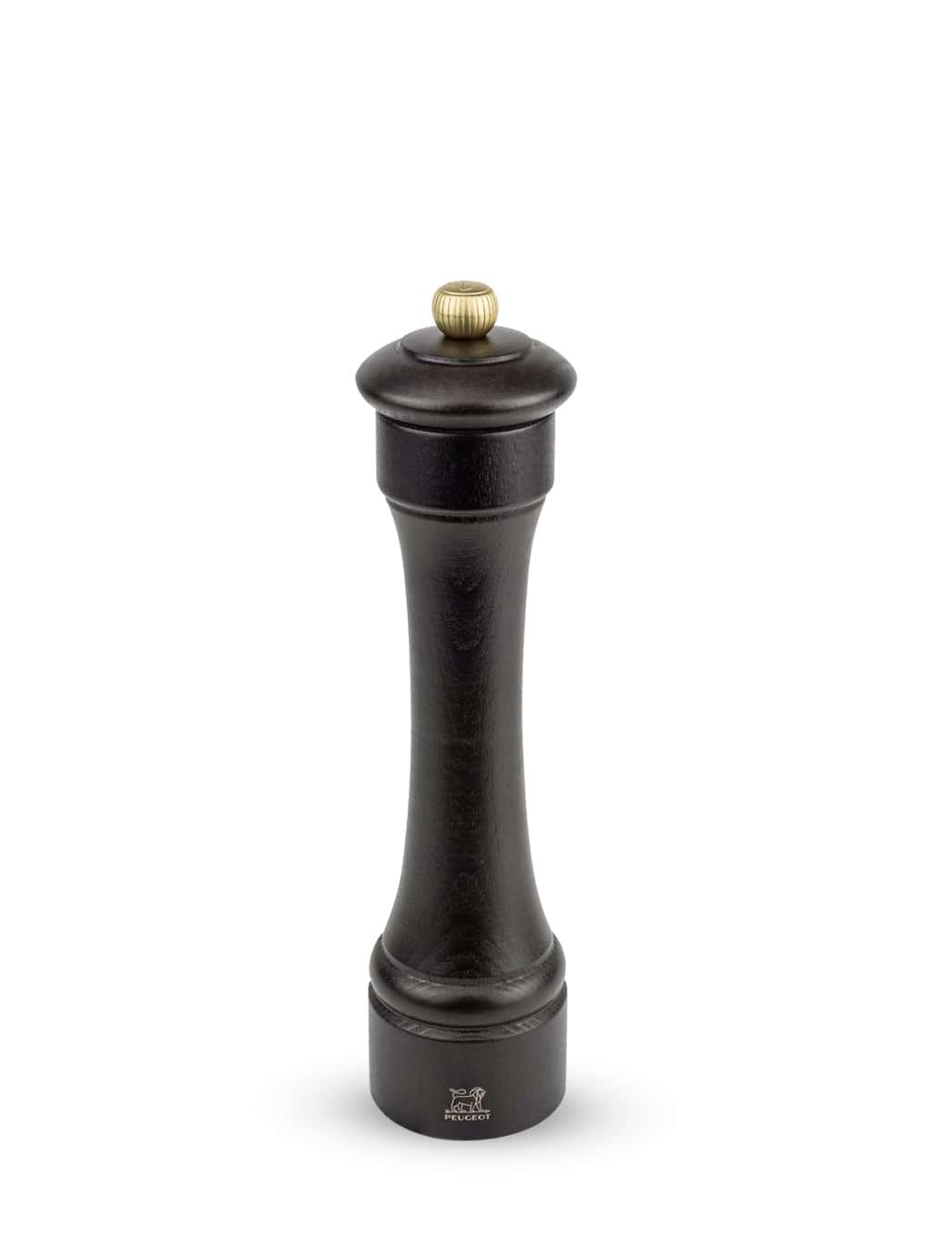 Image of Manual pepper mill in chocolat-coloured wood 22 cm Hostellerie