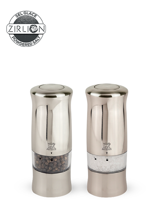 Image of The Zeli model of electric salt and pepper mills has a cutting-edge contemporary style and facilitates modern-day multi-tasking in the kitchen. Compac