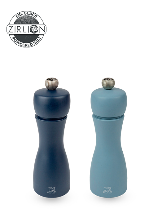 Peugeot Air This Set Of French-Made Manual Salt And Pepper Mills Brings A Fresh, Open Feeling To The Tahiti Collection. The Pepper Mill Is Easy To Recognise With Its Intense Night Sky Tones, Which Work In Harmony Alongside The Softer Daylight Glow Of The Salt Mill. Tahiti