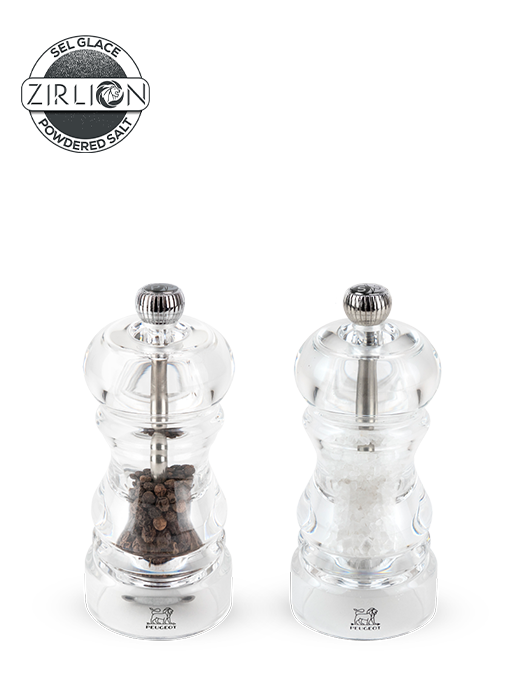 Peugeot Transparent The Nancy 12 Cm Salt And Pepper Mill Duo Offers Complete Transparency. Their Acrylic Bodies Clearly Show The Spices That They Hold, And Stimulate The Senses. Nancy