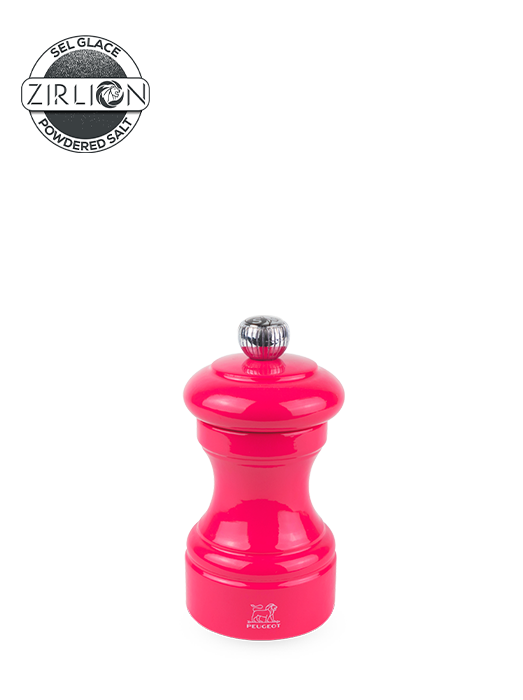 Add a pop of colour and plenty of positive energy to your table with this candy pink salt mill! Its striking presence is matched by its flawless performance so this salt mill is modern but it's no passing fancy. Suitable for use with dry rock salt only. Bistro